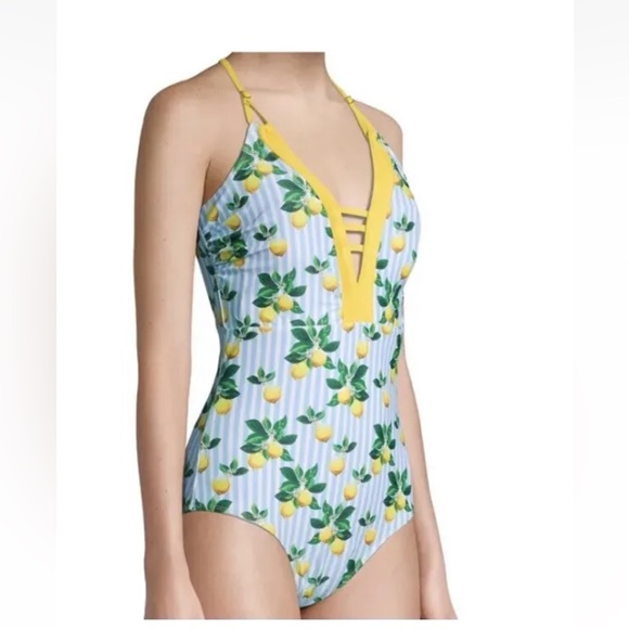 Nicole Miller Studio lemons  Plunged One piece swimsuit - Picture 4 of 8